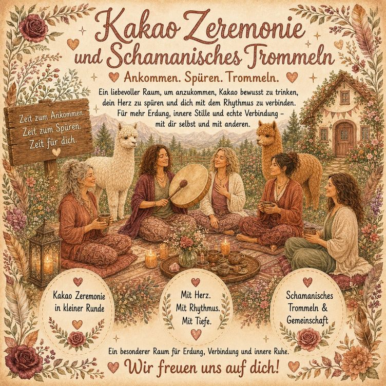 Kakao Zeremonie und Schamanische Trommeln