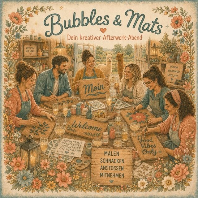 🥂✨ Bubbles & Mats – Dein kreativer Afterwork-Abend